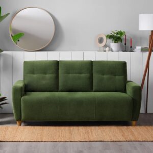 Sleepyhead Yolo Designed by Duroflex - 3 Seater Sofa |Premium Fabric, Plush 3 Layer Cushioning |Modern Buttonless Tufted & Anti-Sag Comfort |Stylish & Durable |3 Years Warranty -